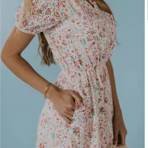 The Bunny Floral Dress in Ivory